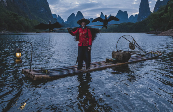 Cormorant fisherman @ Li River, Guilin, China